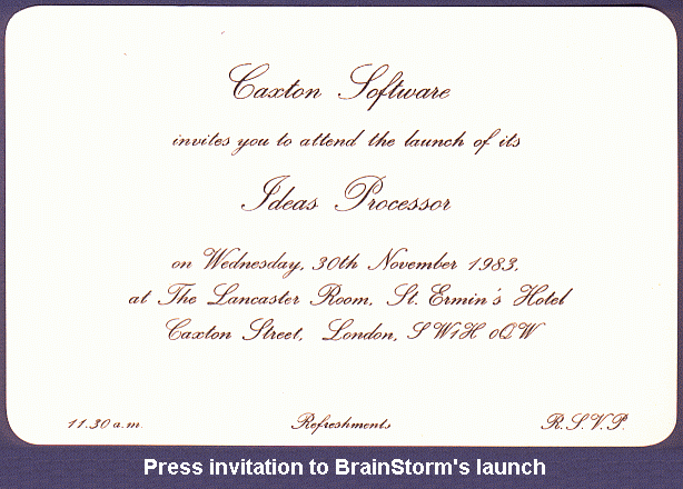 The original press invite